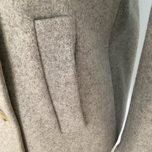 J. Crew Melton Wool Gray Short Pea Coat Size 2 - Picture 5 of 15
